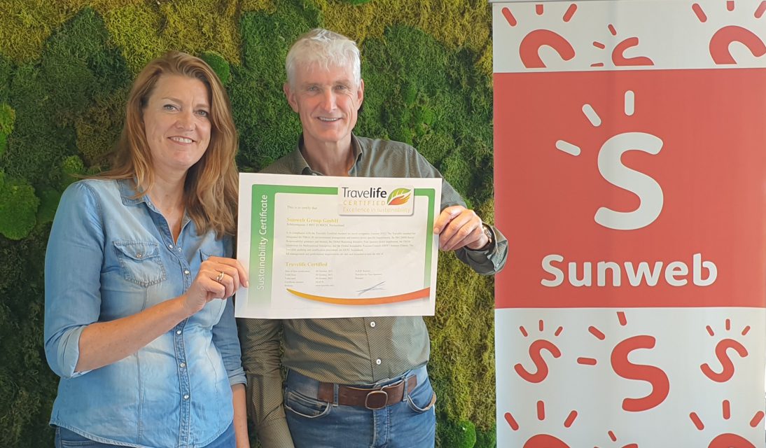 Sunweb Group ontvangt hoogste Travelife-duurzaamheidscertificaat